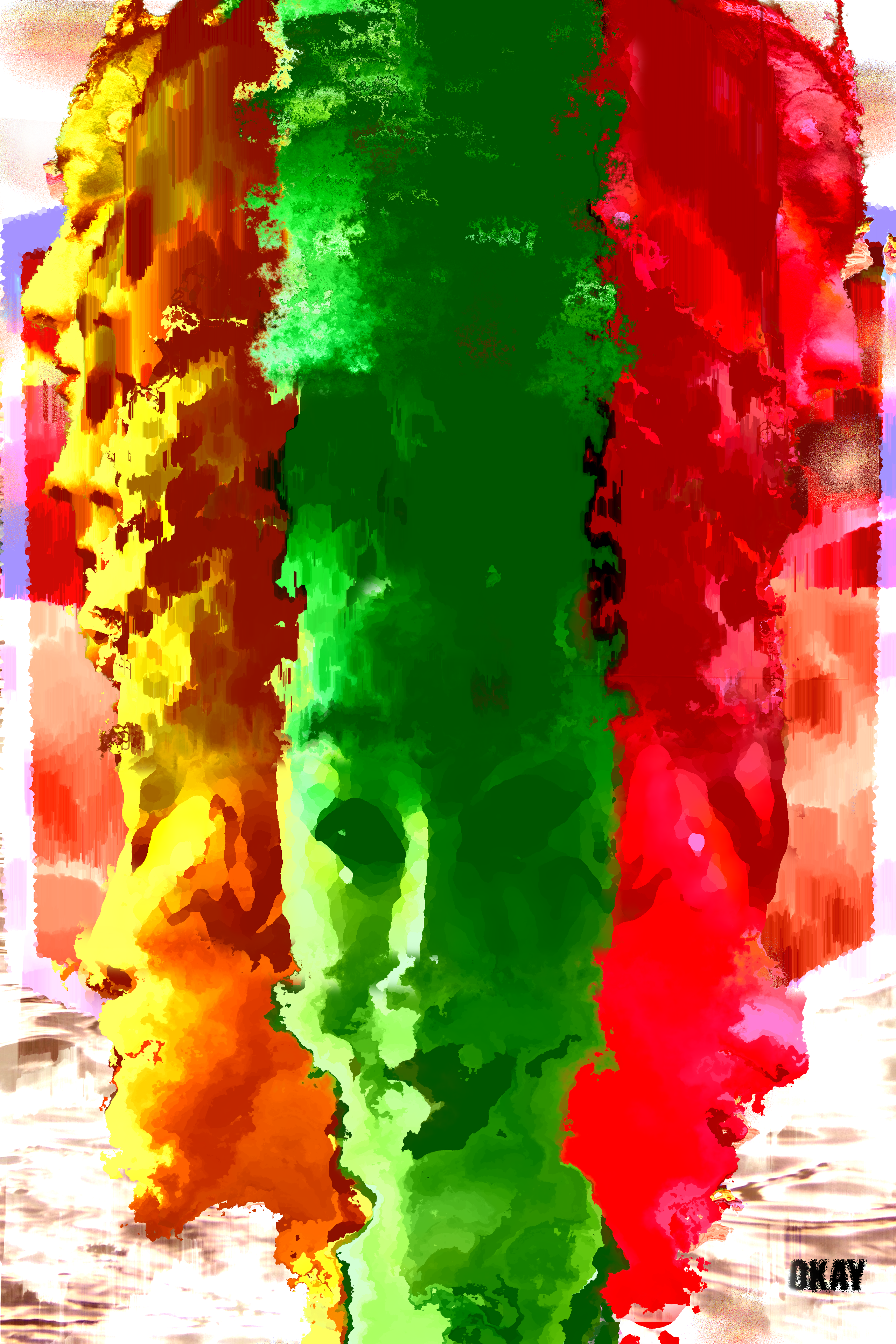 Abstract art with vibrant colors on a textured background
